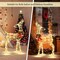 34.5" Outdoor and Indoor White Glitter Reindeer with 50 Warm LED Lights for Holiday Decor